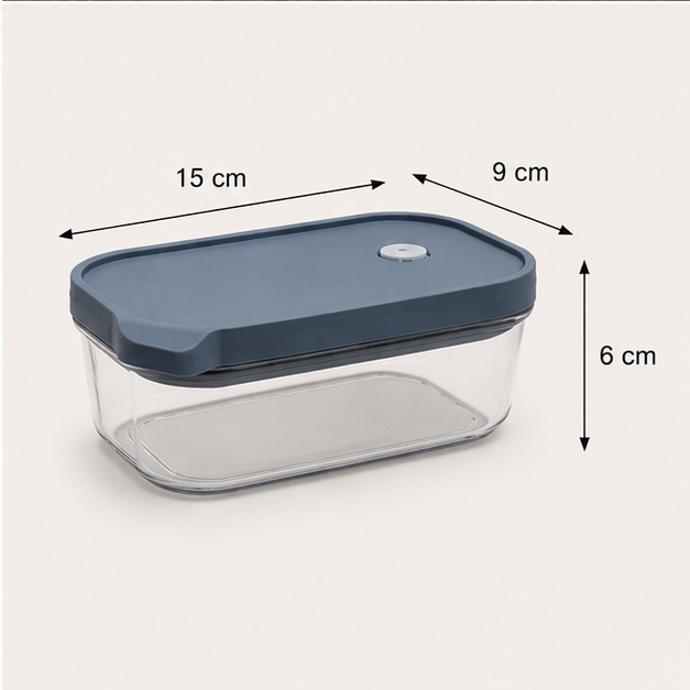 Moisture-Proof Plastic Storage Container with Grey Lid (YM1809)