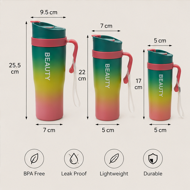 Hydration Bottle Green Set of 3 (YM2128)