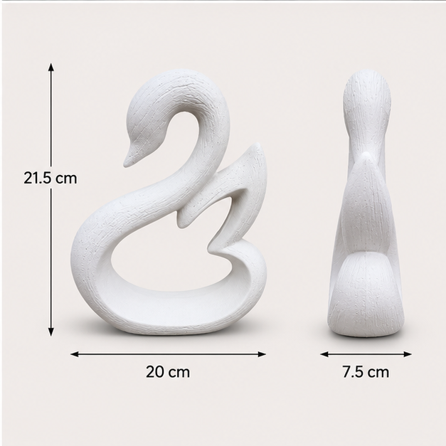 Modern Swan Decorative Figurine Set for Home Decor (YM1105)