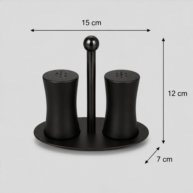 Seasoning Set Black Set of 2 (YM1674)