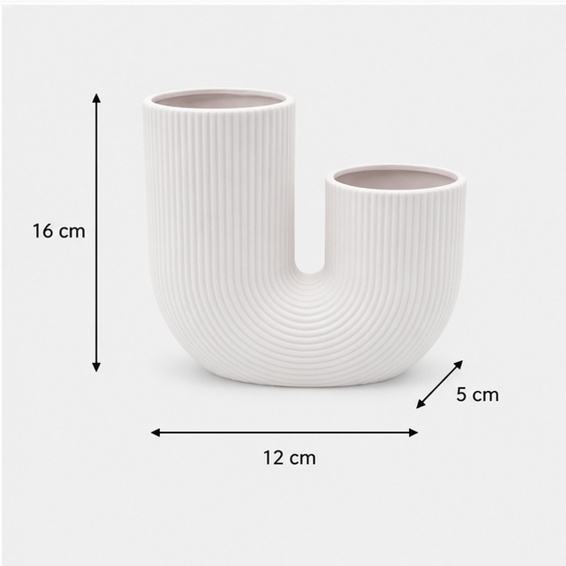 Modern U-Shaped Decorative Vase Light Pink (YM1111)