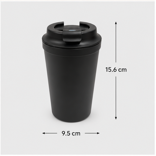 Black Coffee Tumbler 340ML with Lid (YM2133)