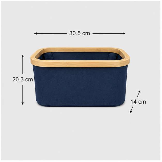 Blue Foldable Laundry Storage Basket (YM450)