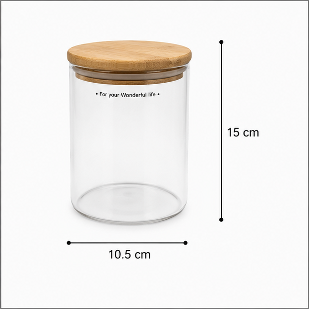 Clear Glass Storage Jar - Medium (YM1715)