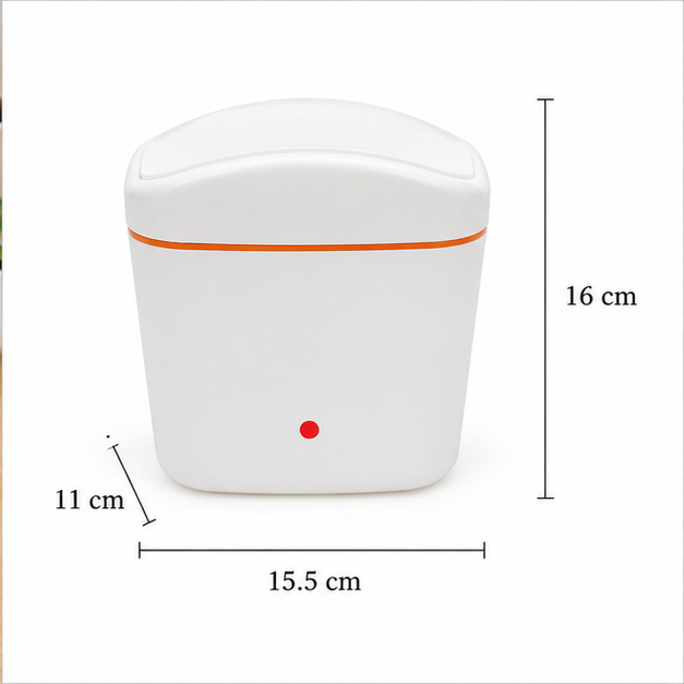 Compact Orange Desk Trash Bin for Office Use (YM823)