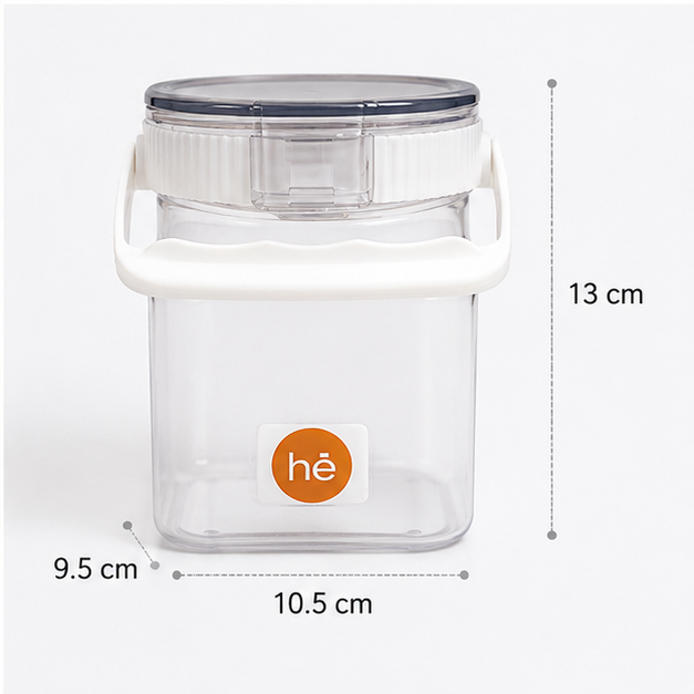 White Plastic Cereal Storage Container 900ML (YM2683)