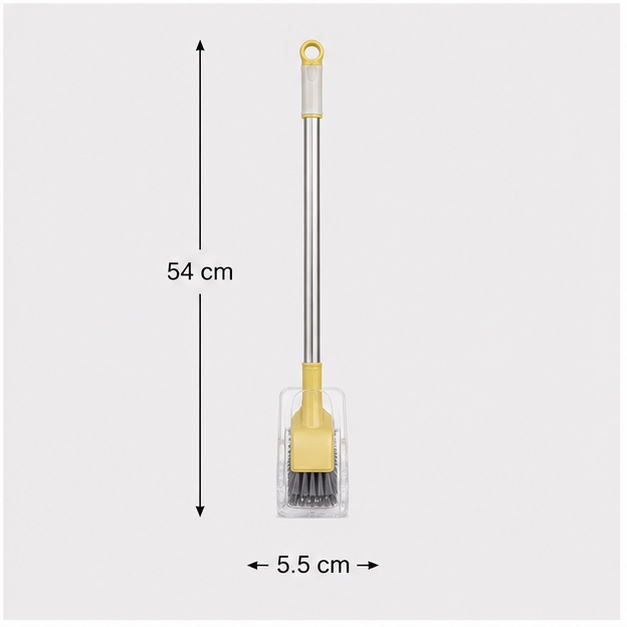 Yellow Cleaning Brush with Long Handle (YM565)