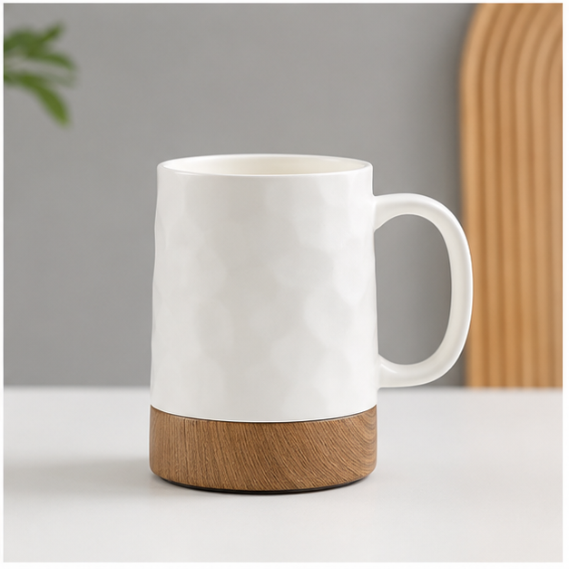 White Ceramic Coffee Mug for Tea & Coffee (YM1737)