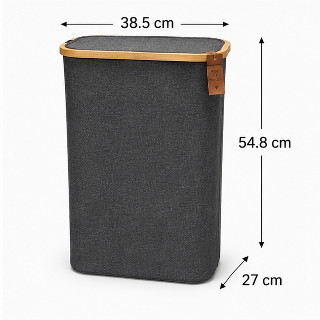 Stylish Grey Laundry Basket for Bedroom (YM1887)