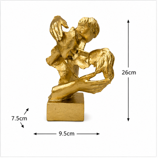 Abstract Love Figurine Gold (YM2314)