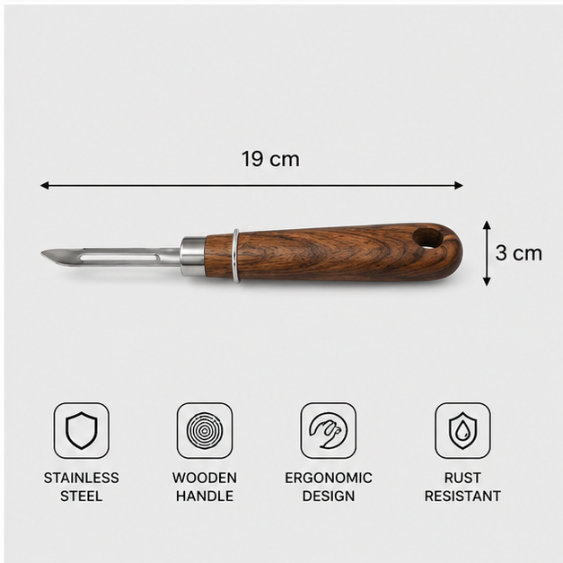 Premium Brown Peeling Knife (YM109)
