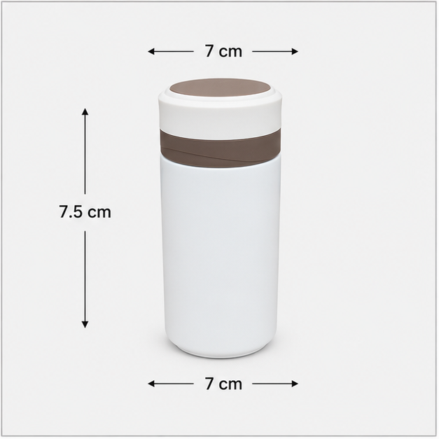 White Stainless Steel Water Bottle 350ML (YM2502)