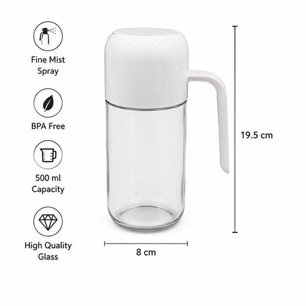 White Glass Oil Spray Bottle (YM1229)