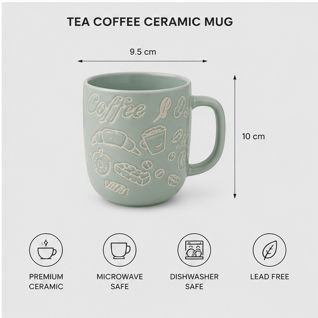 Mixed Color Ceramic Coffee Mug for Daily Use (YM2834)