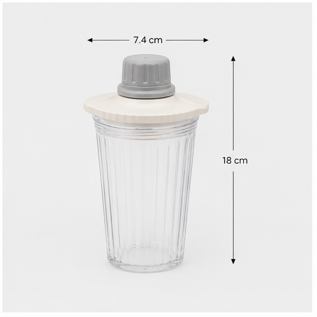 White Shaker Bottle 600ML for Protein & Fitness Drinks (YM2148)