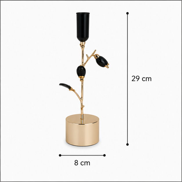 Modern Gold Bird Accent Candle Holder (YM1121)