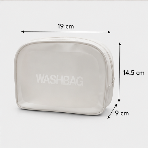 White Cosmetic Organizer Wash Bag for Makeup & Travel (YM1426)