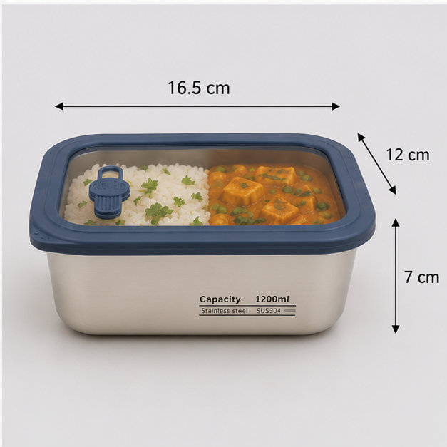 Stainless Steel Preservation Box 1000ml (YM2129)