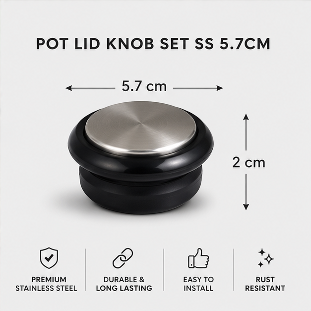 Stainless Steel Pot Lid Knob Replacement Set (YM2035)