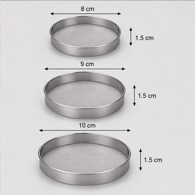 Strainer Set Stainless Steel Set of 3 (YM1650)