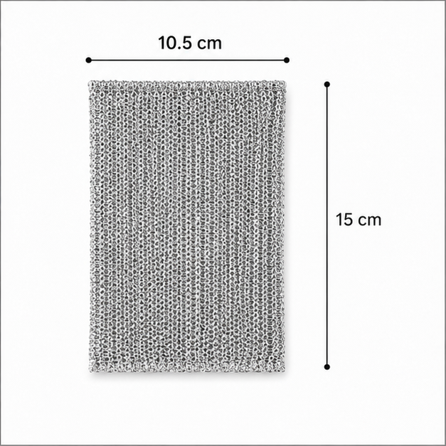 Silver Clean Dish Scrub Cloth (YM1217)