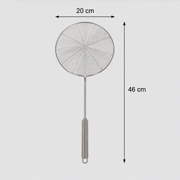 SS Deep Fry Strainer Stainless Steel (YM1644)