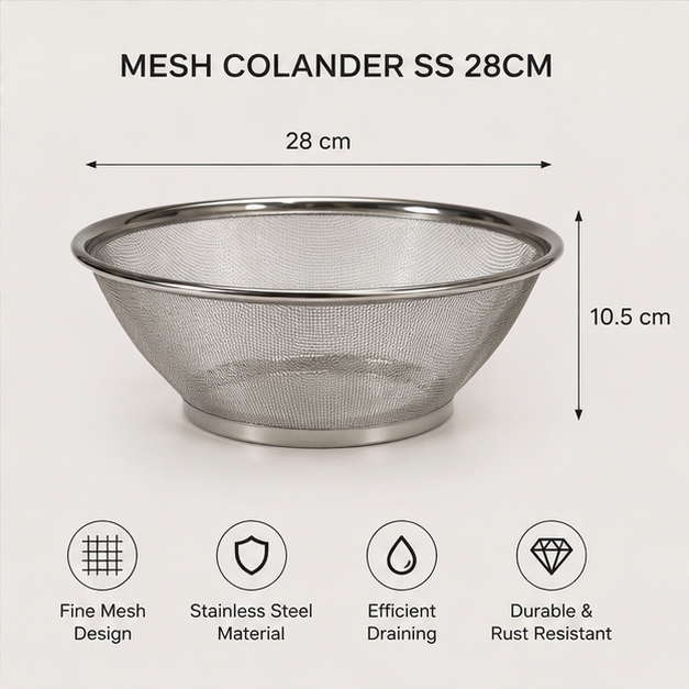 Mesh Colander Stainless Steel 28CM (YM2066)