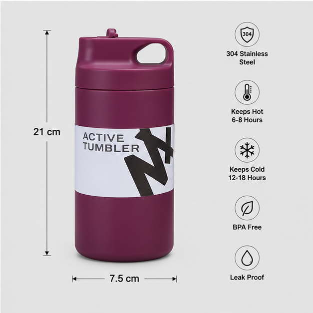 Stainless Steel Water Bottle Purple (YM2633)