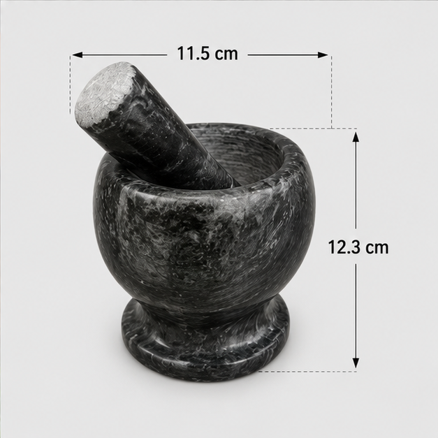 Grey Marble Mortar & Pestle Set (YM927)