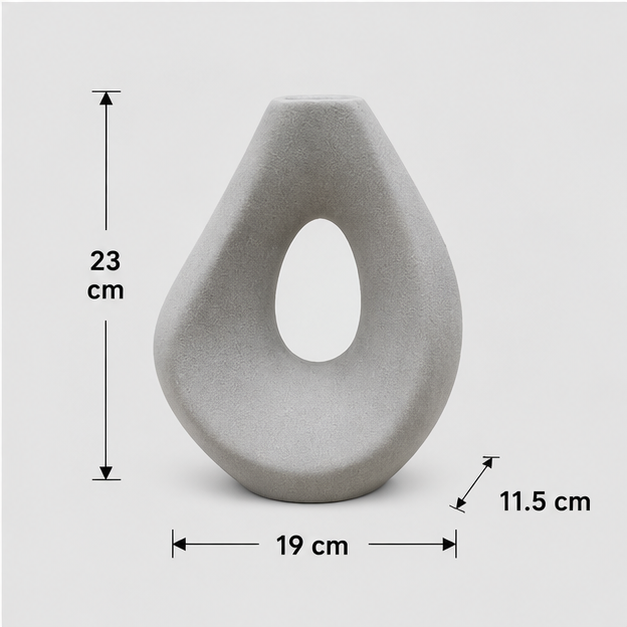 Modern Grey Decorative Flower Vase (YM1355)