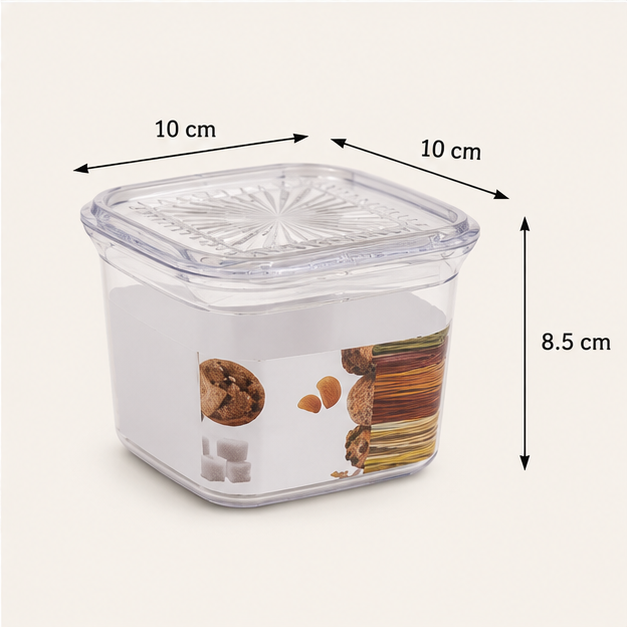 Transparent Plastic Storage Container with Lid 500ml (YM1825)