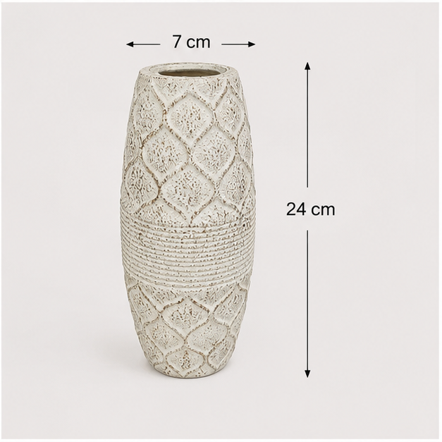 White Ceramic Flower Vase for Home Decor (YM2343)