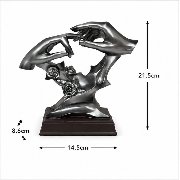 Abstract Hands Decorative Figurine Silver (YM2301)