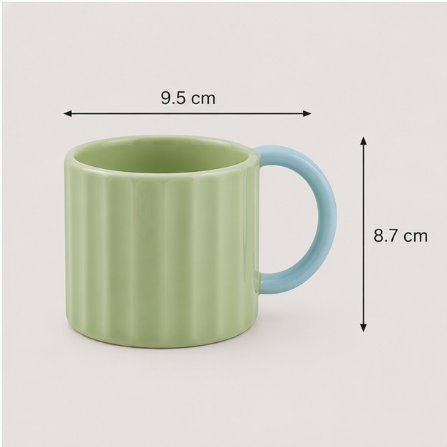 Ceramic Coffee Mug Green (YM1724)