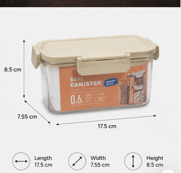 Transparent Plastic Storage Container with Lid (YM322)