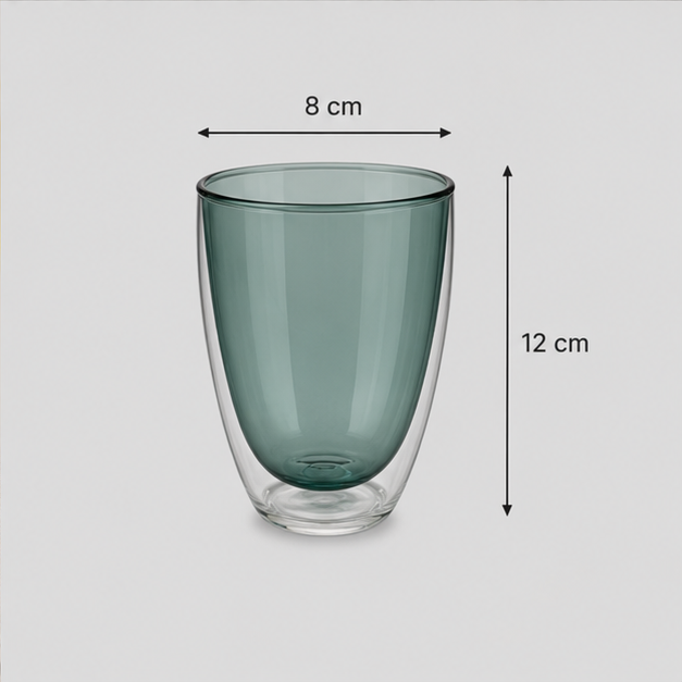 Green Glass Cup for Everyday Drinks and Beverage Use (YM1685)