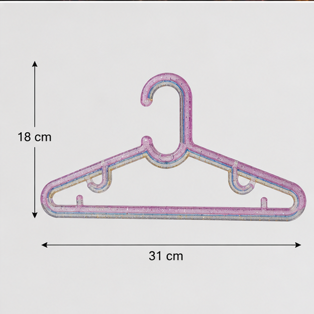 Decorative Glitter Clothes Hanger Set of 4 (YM426)