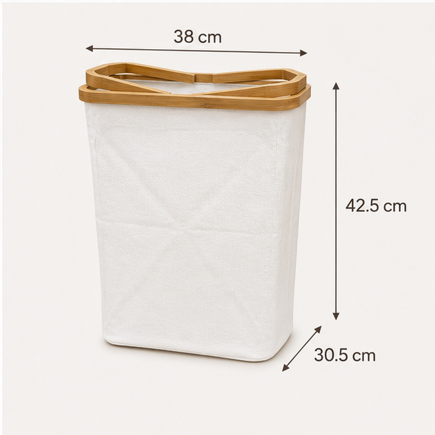 Oxford Fabric Laundry Basket White (YM1876)