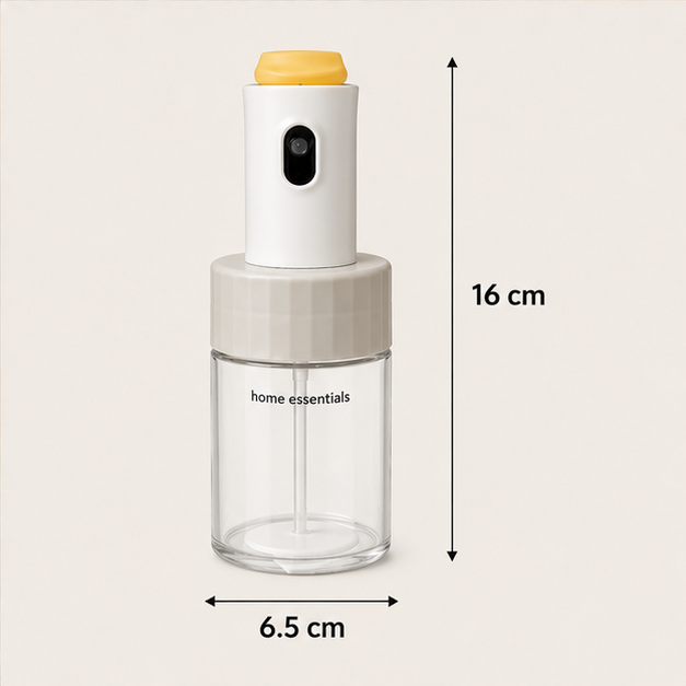 Glass Oil Spray Bottle Transparent 180ml (YM2211)