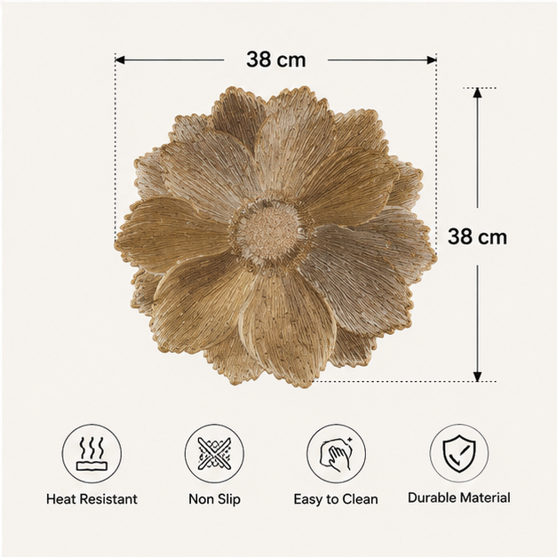 Floral Luxe Gold Placemat (YM2648)