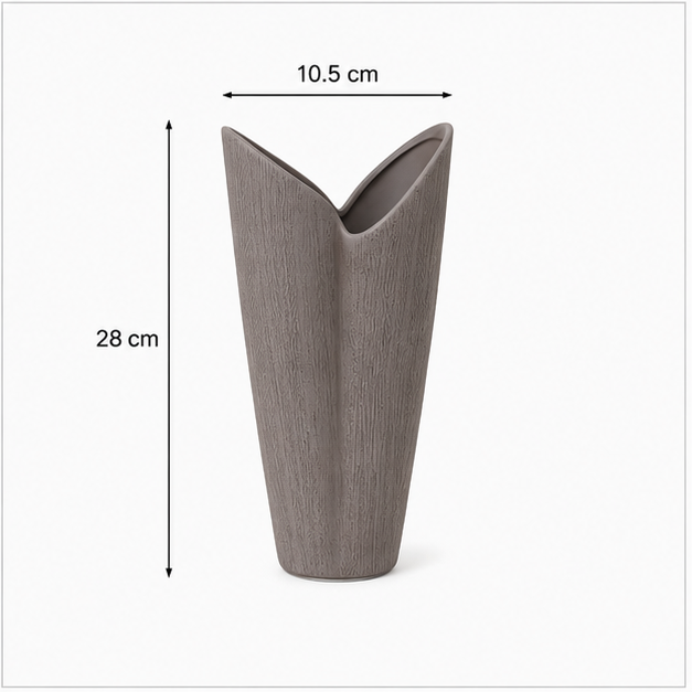 Brown Textured Decorative Flower Vase (YM2355)
