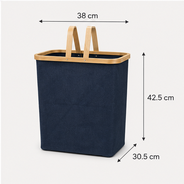 Oxford Fabric Laundry Basket Black (YM1876)