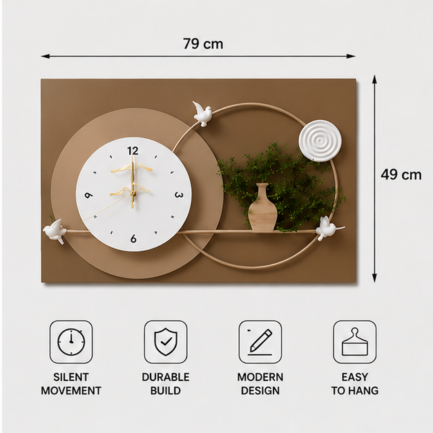 Modern Multi-Color Decorative Wall Clock (YM1093)