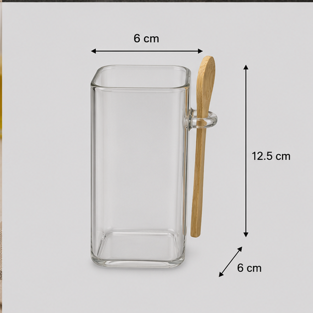 Transparent Glass Jar for Kitchen Storage and Pantry Use (YM1696)