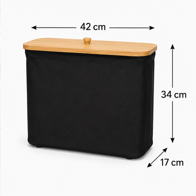 Black Laundry Basket for Clothes Storage (YM1883)