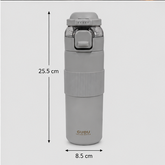 Insulated Stainless Steel Water Bottle Grey 700ML (YM1626)