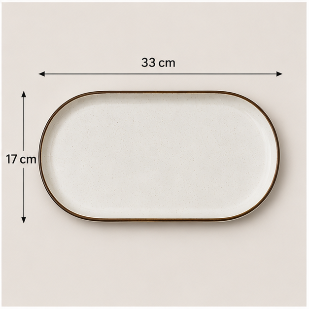 Elegant White Ceramic Serving Plate for Dining & Serveware (YM1447)