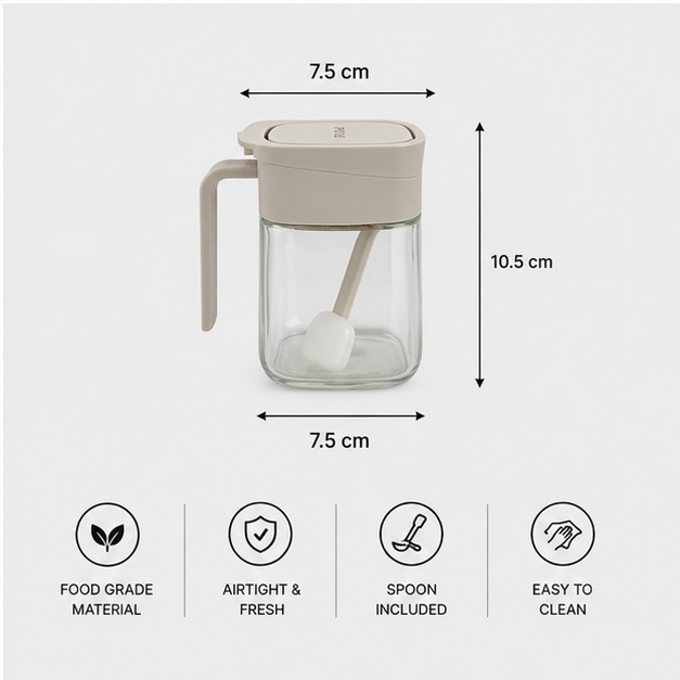 White Seasoning Jar for Kitchen Storage and Organization (YM1377)