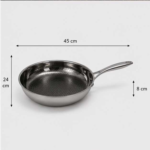 Stainless Steel Cooking Pan for Home Kitchen Essentials (YM1582)