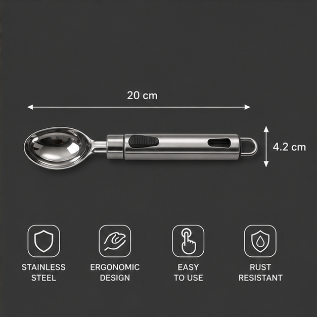 Stainless Steel Ice Cream Spoon (YM1087)